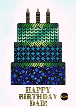 Light-Up Card - Happy Birthday Dad Cake